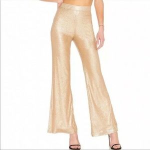 Lovers + Friends Gold Sequin Pants